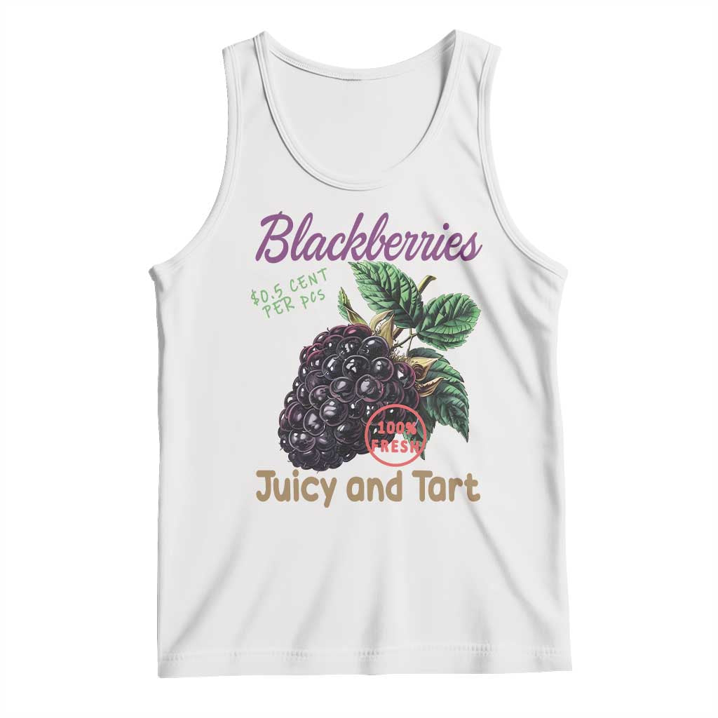 Fresh Juicy Blackberries Tank Top Retro Vintage Backberry Farmers Market
