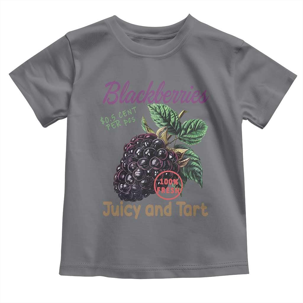 Fresh Juicy Blackberries Toddler T Shirt Retro Vintage Backberry Farmers Market