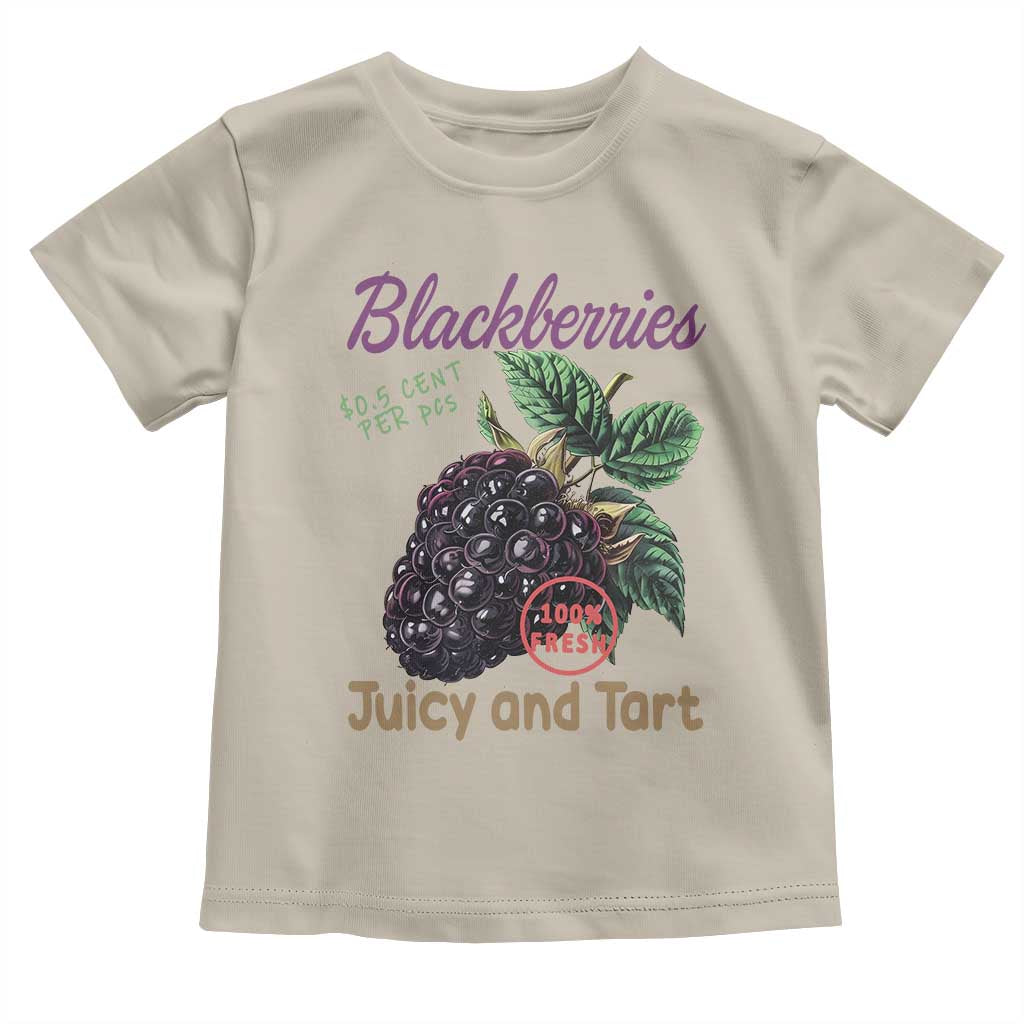 Fresh Juicy Blackberries Toddler T Shirt Retro Vintage Backberry Farmers Market