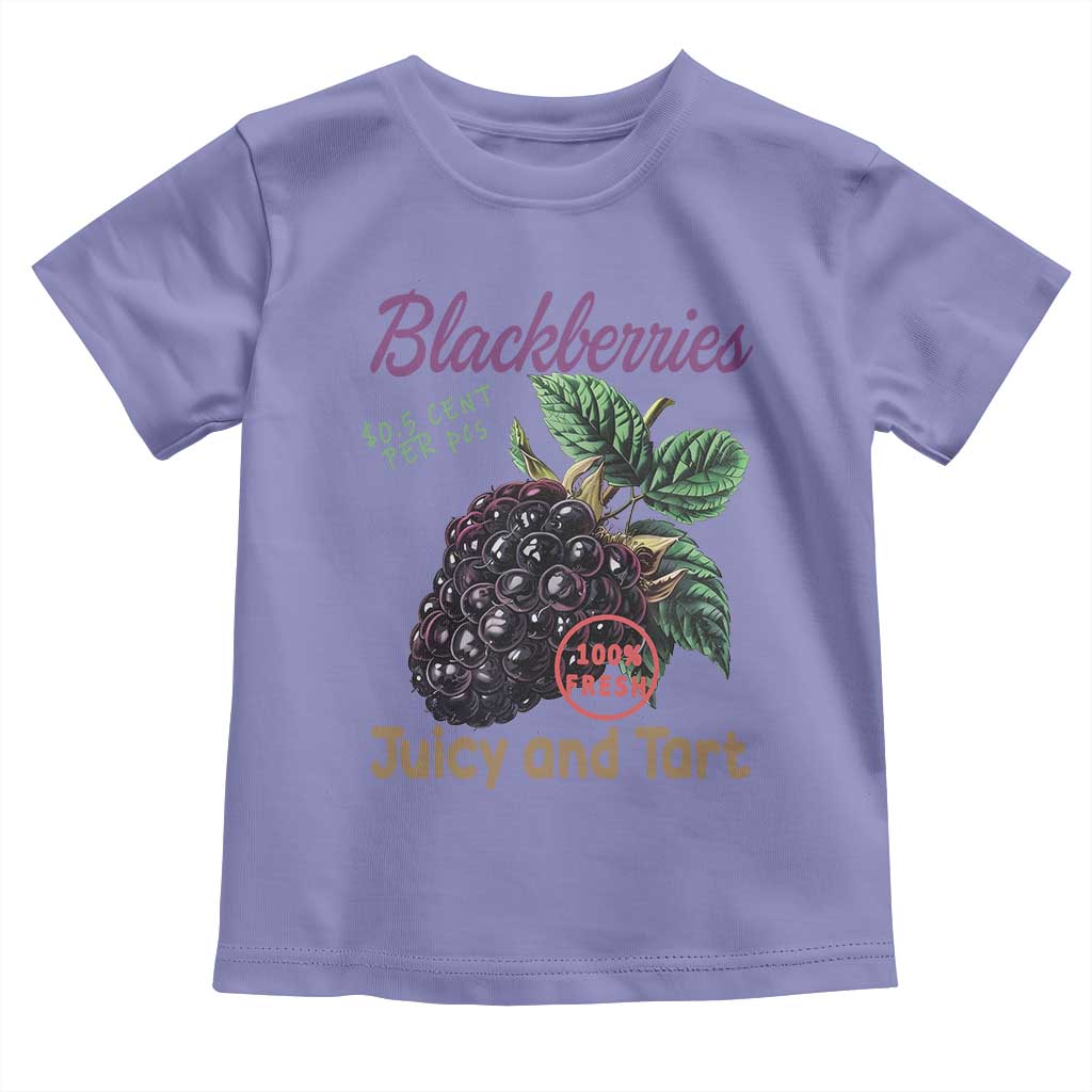 Fresh Juicy Blackberries Toddler T Shirt Retro Vintage Backberry Farmers Market