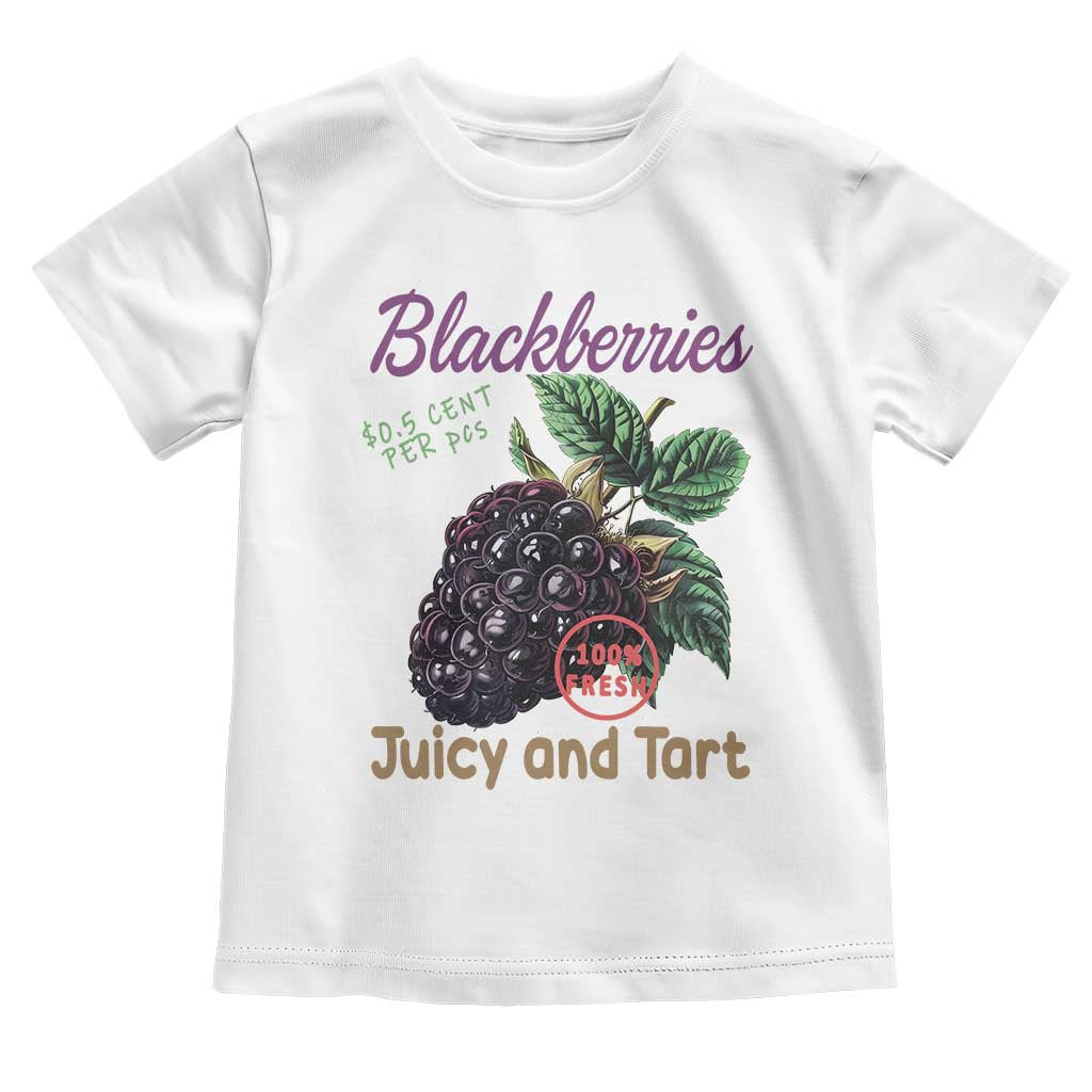 Fresh Juicy Blackberries Toddler T Shirt Retro Vintage Backberry Farmers Market