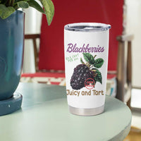 Fresh Juicy Blackberries Tumbler Cup Retro Vintage Backberry Farmers Market