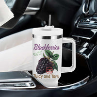 Fresh Juicy Blackberries Tumbler With Handle Retro Vintage Backberry Farmers Market