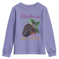 Fresh Juicy Blackberries Youth Sweatshirt Retro Vintage Backberry Farmers Market