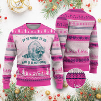 Funny Raccoon Meme It Is What It Is Ugly Christmas Sweater And It Is Not Great Mental Health Support - Wonder Print Shop