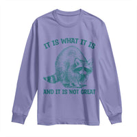 Funny Raccoon Meme It Is What It Is Long Sleeve Shirt And It Is Not Great Mental Health Support - Wonder Print Shop