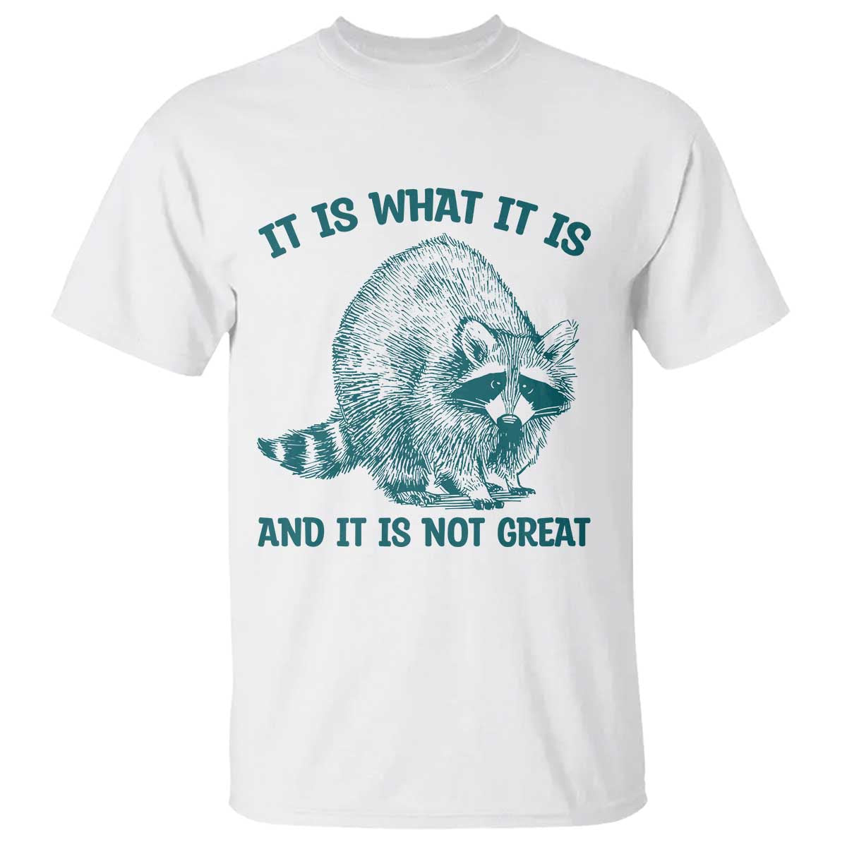 Funny Raccoon Meme It Is What It Is T Shirt And It Is Not Great Mental Health Support - Wonder Print Shop