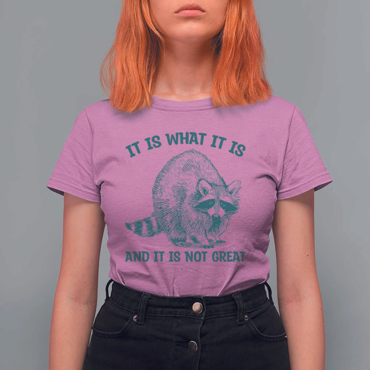 Funny Raccoon Meme It Is What It Is T Shirt For Women And It Is Not Great Mental Health Support - Wonder Print Shop