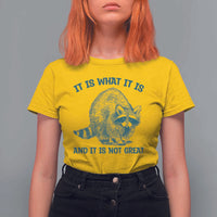 Funny Raccoon Meme It Is What It Is T Shirt For Women And It Is Not Great Mental Health Support - Wonder Print Shop