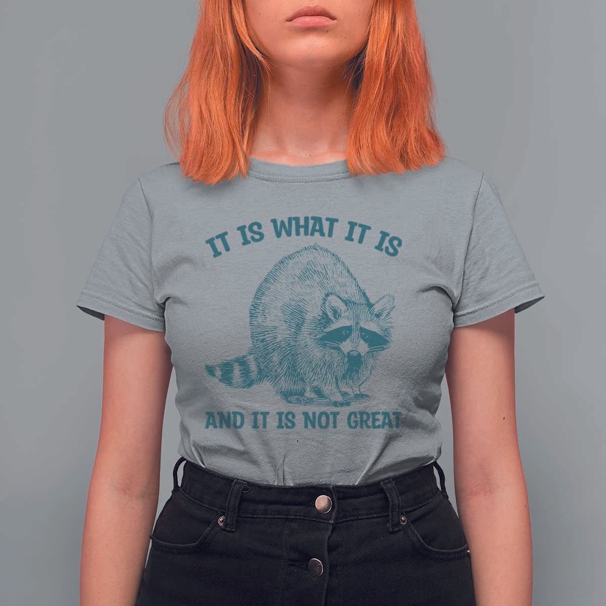 Funny Raccoon Meme It Is What It Is T Shirt For Women And It Is Not Great Mental Health Support - Wonder Print Shop