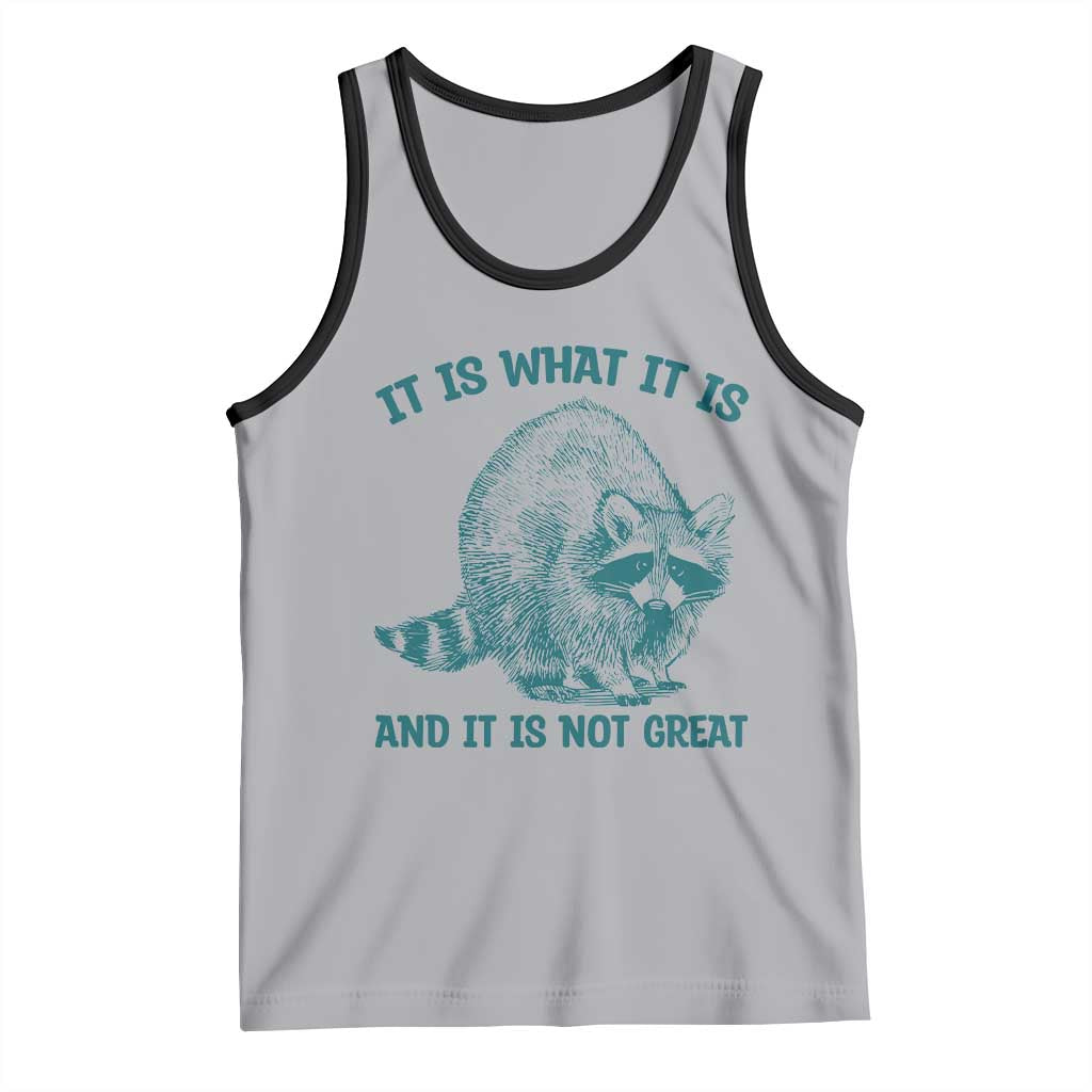 Funny Raccoon Meme It Is What It Is Tank Top And It Is Not Great Mental Health Support - Wonder Print Shop