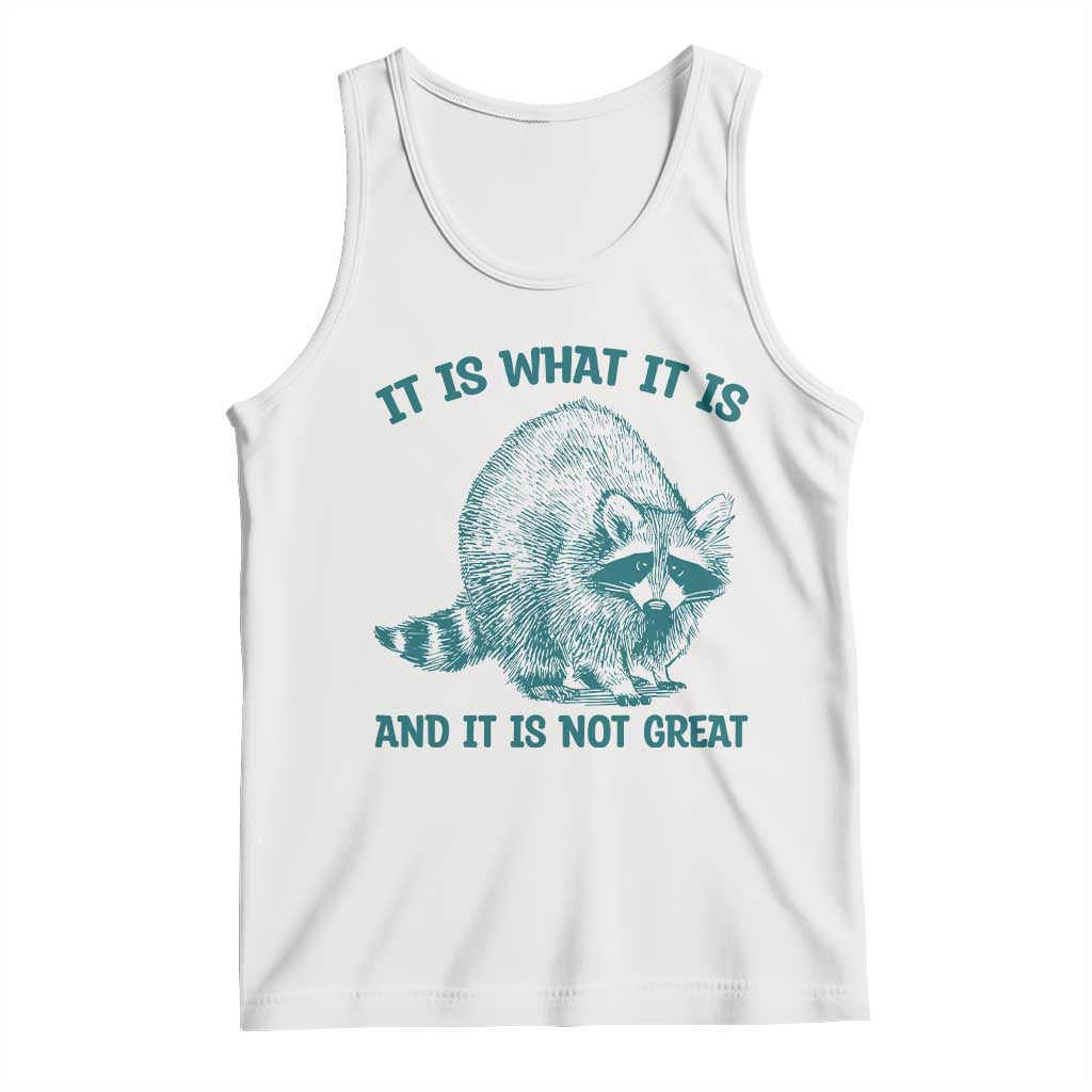 Funny Raccoon Meme It Is What It Is Tank Top And It Is Not Great Mental Health Support - Wonder Print Shop