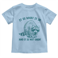 Funny Raccoon Meme It Is What It Is Toddler T Shirt And It Is Not Great Mental Health Support - Wonder Print Shop