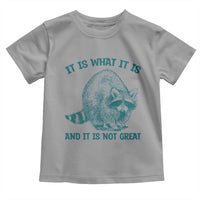 Funny Raccoon Meme It Is What It Is Toddler T Shirt And It Is Not Great Mental Health Support - Wonder Print Shop