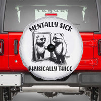 Mentally Sick Physically Thick Spare Tire Cover Retro Vintage Silly Raccoon Weird Meme - Wonder Print Shop