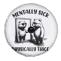 Mentally Sick Physically Thick Spare Tire Cover Retro Vintage Silly Raccoon Weird Meme - Wonder Print Shop