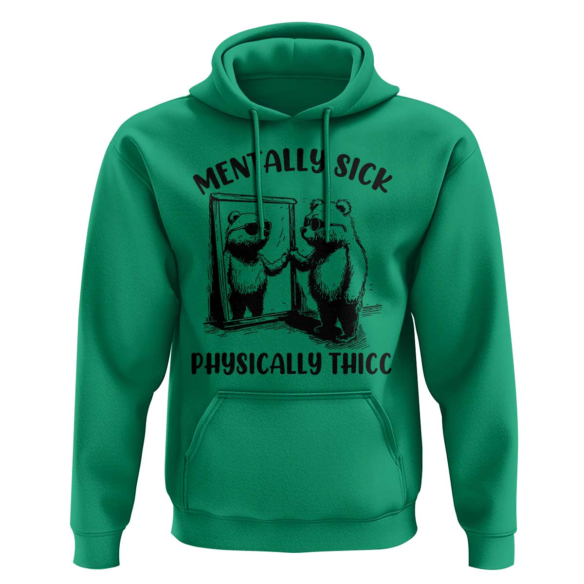 Mentally Sick Physically Thick Hoodie Retro Vintage Silly Raccoon Weird Meme - Wonder Print Shop