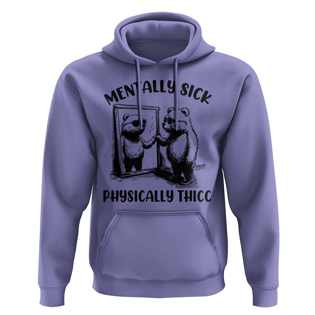 Mentally Sick Physically Thick Hoodie Retro Vintage Silly Raccoon Weird Meme - Wonder Print Shop