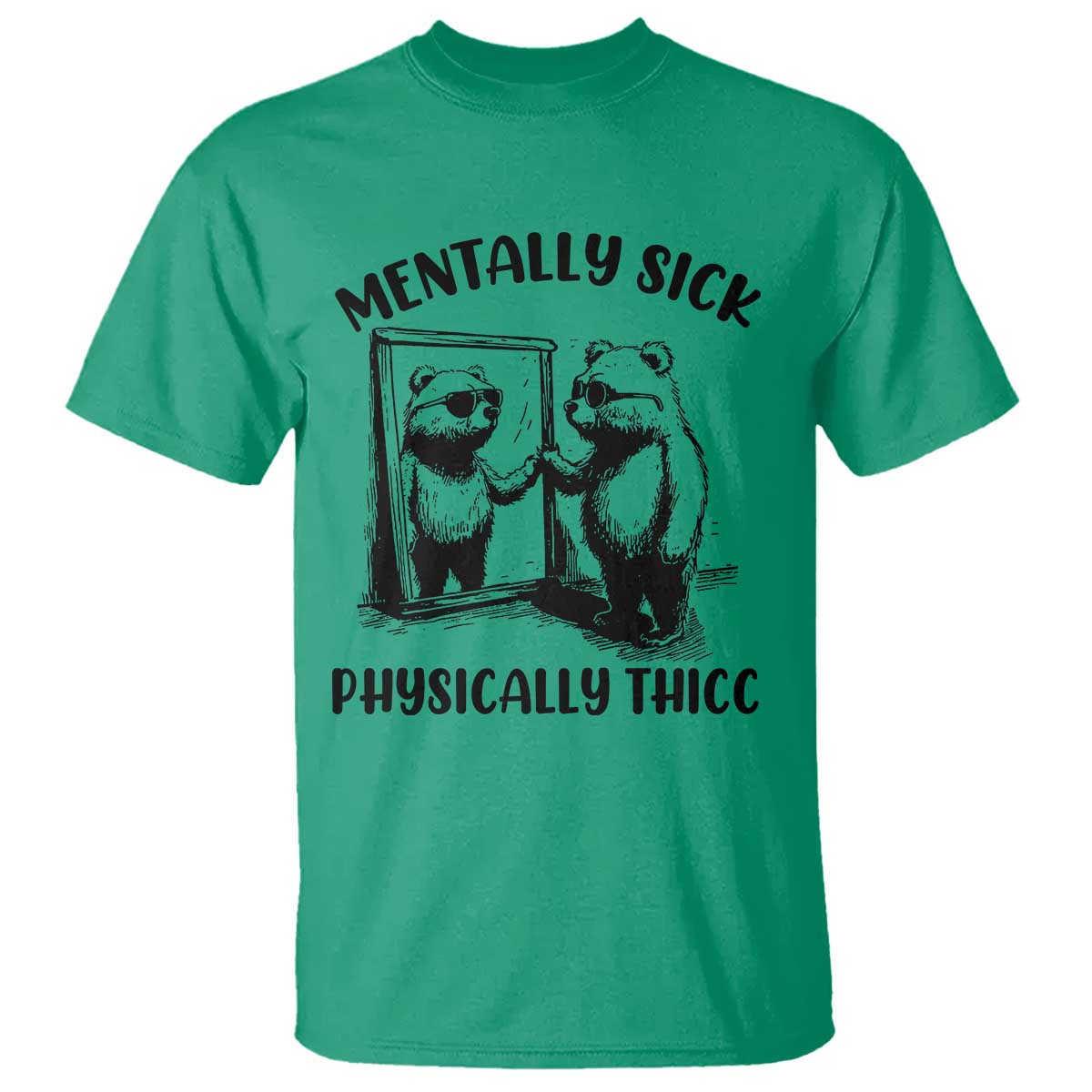 Mentally Sick Physically Thick T Shirt Retro Vintage Silly Raccoon Weird Meme - Wonder Print Shop