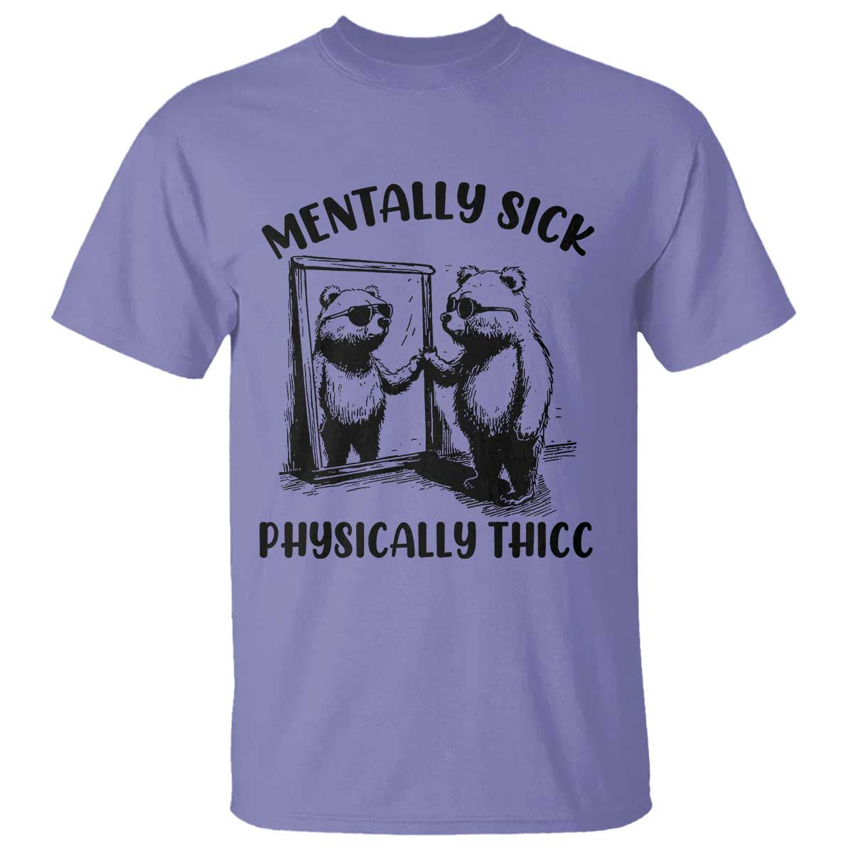 Mentally Sick Physically Thick T Shirt Retro Vintage Silly Raccoon Weird Meme - Wonder Print Shop