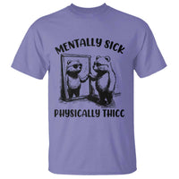 Mentally Sick Physically Thick T Shirt Retro Vintage Silly Raccoon Weird Meme - Wonder Print Shop