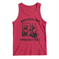 Mentally Sick Physically Thick Tank Top Retro Vintage Silly Raccoon Weird Meme - Wonder Print Shop