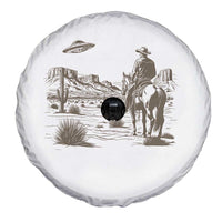 UFO Western Cowboy Spare Tire Cover Rodeo Wild West Retro Vintage Graphic