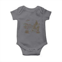 UFO Western Cowboy Baby Onesie Rodeo Wild West Retro Vintage Graphic