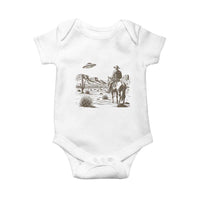 UFO Western Cowboy Baby Onesie Rodeo Wild West Retro Vintage Graphic