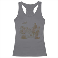UFO Western Cowboy Racerback Tank Top Rodeo Wild West Retro Vintage Graphic