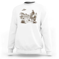 UFO Western Cowboy Sweatshirt Rodeo Wild West Retro Vintage Graphic