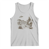 UFO Western Cowboy Tank Top Rodeo Wild West Retro Vintage Graphic