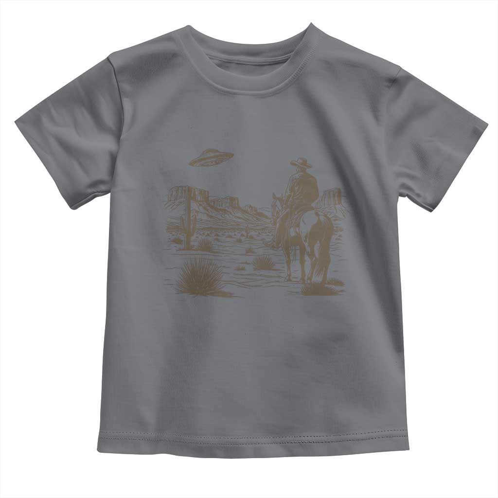 UFO Western Cowboy Toddler T Shirt Rodeo Wild West Retro Vintage Graphic