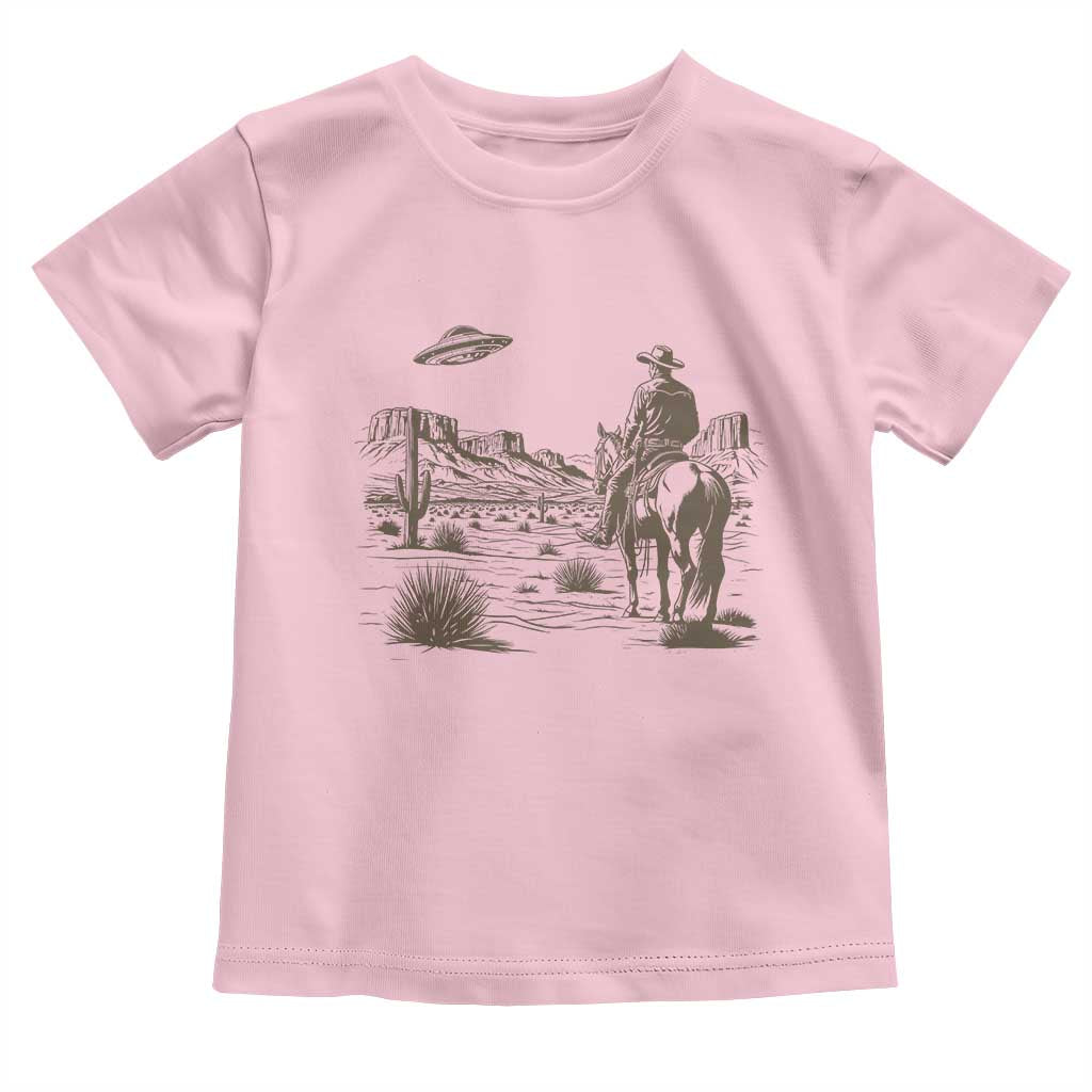 UFO Western Cowboy Toddler T Shirt Rodeo Wild West Retro Vintage Graphic