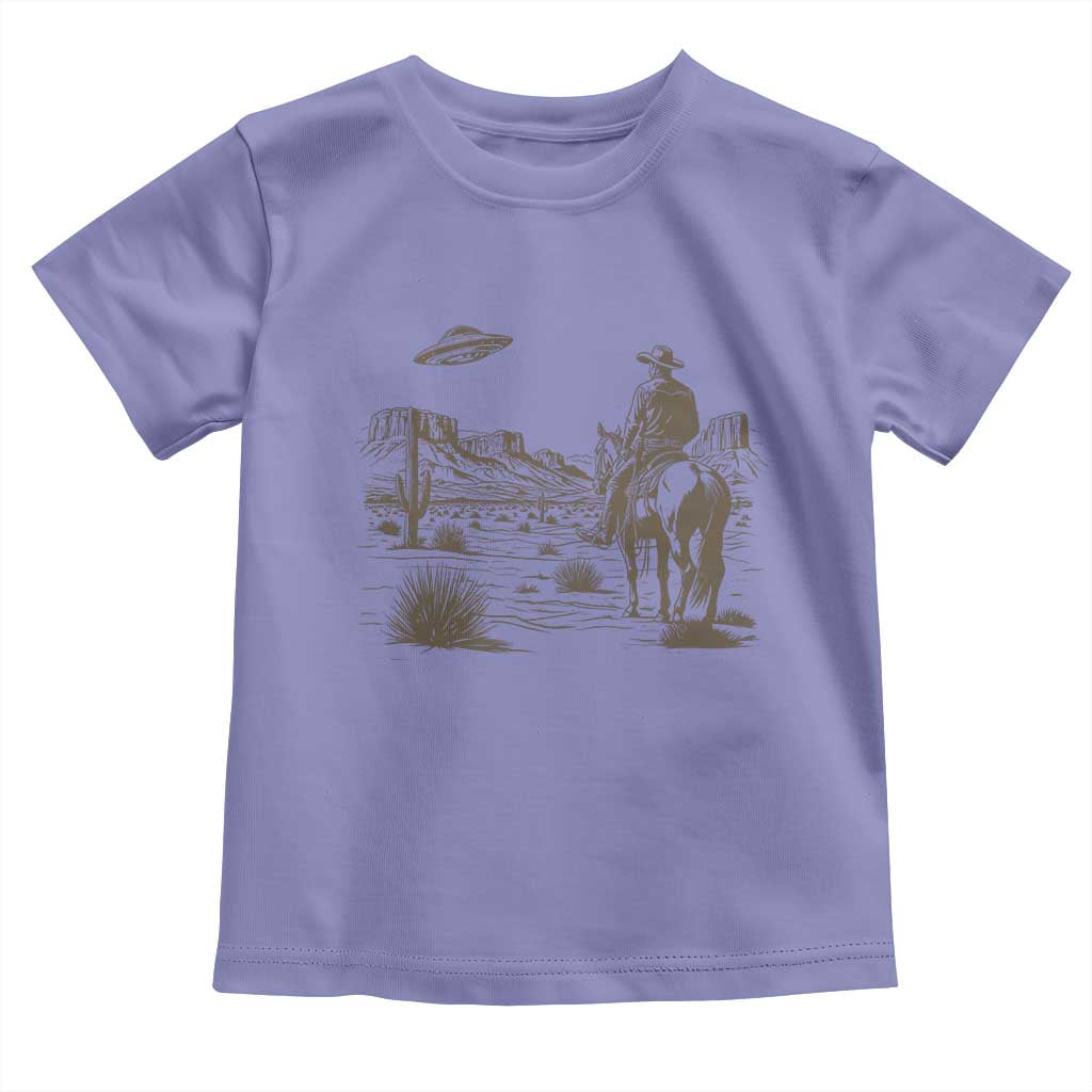 UFO Western Cowboy Toddler T Shirt Rodeo Wild West Retro Vintage Graphic