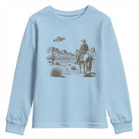 UFO Western Cowboy Youth Sweatshirt Rodeo Wild West Retro Vintage Graphic