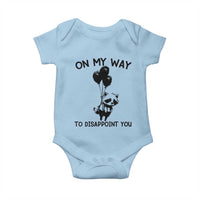 Funny Raccoon 90s Trash Panda Baby Onesie On My Way To Disappoint You Mental Health Meme - Wonder Print Shop
