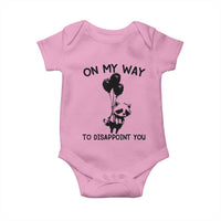 Funny Raccoon 90s Trash Panda Baby Onesie On My Way To Disappoint You Mental Health Meme - Wonder Print Shop