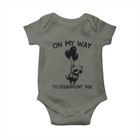 Funny Raccoon 90s Trash Panda Baby Onesie On My Way To Disappoint You Mental Health Meme - Wonder Print Shop