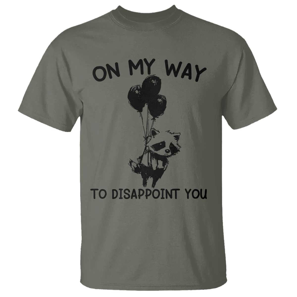 Funny Raccoon 90s Trash Panda T Shirt On My Way To Disappoint You Mental Health Meme - Wonder Print Shop