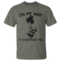 Funny Raccoon 90s Trash Panda T Shirt On My Way To Disappoint You Mental Health Meme - Wonder Print Shop