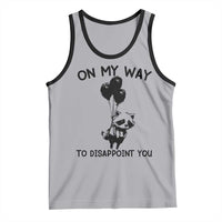 Funny Raccoon 90s Trash Panda Tank Top On My Way To Disappoint You Mental Health Meme - Wonder Print Shop