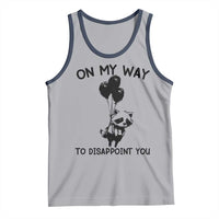 Funny Raccoon 90s Trash Panda Tank Top On My Way To Disappoint You Mental Health Meme - Wonder Print Shop