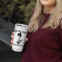 Funny Raccoon 90s Trash Panda Tumbler Cup On My Way To Disappoint You Mental Health Meme - Wonder Print Shop