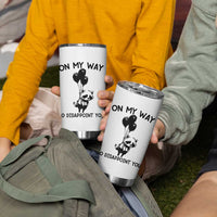 Funny Raccoon 90s Trash Panda Tumbler Cup On My Way To Disappoint You Mental Health Meme - Wonder Print Shop