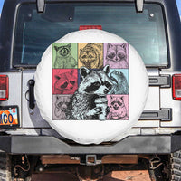 Raccoon Drinking Coffee Graphic Spare Tire Cover Funny Trash Panda Retro 90s Style - Wonder Print Shop