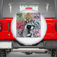Raccoon Drinking Coffee Graphic Spare Tire Cover Funny Trash Panda Retro 90s Style - Wonder Print Shop