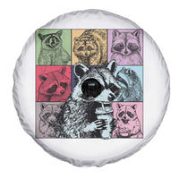 Raccoon Drinking Coffee Graphic Spare Tire Cover Funny Trash Panda Retro 90s Style - Wonder Print Shop