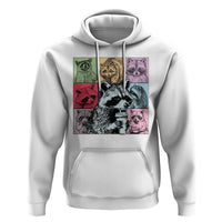 Raccoon Drinking Coffee Graphic Hoodie Funny Trash Panda Retro 90s Style - Wonder Print Shop