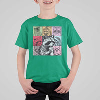 Raccoon Drinking Coffee Graphic T Shirt For Kid Funny Trash Panda Retro 90s Style - Wonder Print Shop